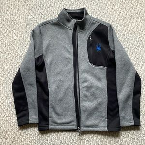 Spider kids jacket size medium 10-12 grey/black